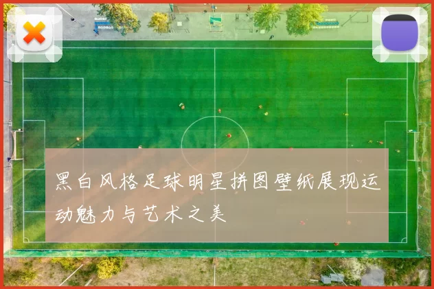 黑白风格足球明星拼图壁纸展现运动魅力与艺术之美